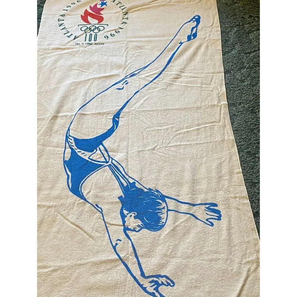 Atlanta‎ Olympics 1996 Diving Beach Towel VTG Cannon Mills Product NEW